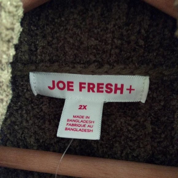 New Joe Fresh Long Sleeve Cowl Neck Dark Olive Green Sweater Size 2X - Picture 9 of 16